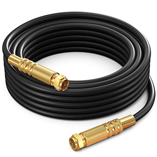 Câble coaxial RG6 TV satellite 15m | Prise coudée angle droit 90°