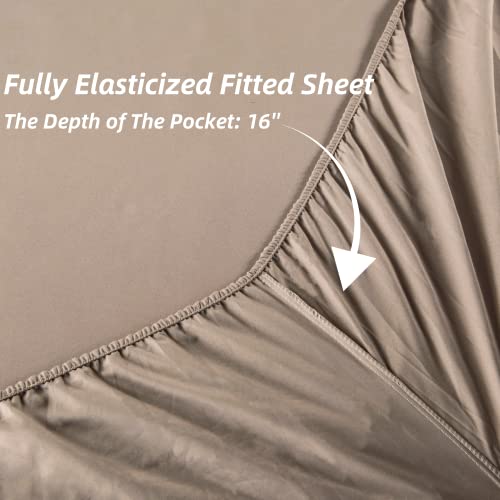 Perfemet 6 Pcs Grey Camo Comforter Bedding Set Twin Size, Camouflage Army Design Bedding Collections For Kids Boys, Soft Lightweight All-Season Bed Comforter Set (Twin,Grey) #TOP5