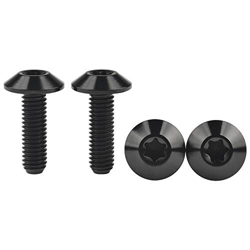 Titanium M4 M5 M6 Button Torx Head Bolt Screw (Black, M6x20mm)