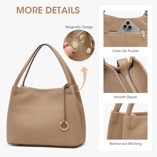 Image of Kattee Leather Purses for Women,Small Crossbody Bags for Women Trendy,Top Handle Handbags Satchel Bag with Adjustable Strap