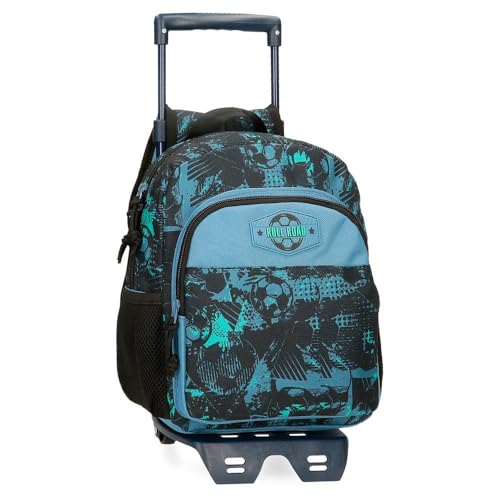 Roll Road Soccer Mochila Preescolar, Negro, 23x28x10 cms