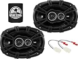 KICKER Speakers 6x9 inch for Jeep Renegade 2015-2020 Upgrade Kit - Pair of DS Series with Harness, Car Audio Front or Rear Door Speaker DSC6930, 43DSC69304