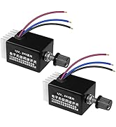 Tnuocke 2 PCS 12V/24V DC Motor Speed Controller Universal