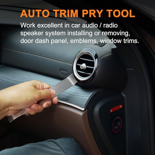 Image of 6pcs Metal Trim Removal Tool, Auto Pry Tool Kit Trim Removal Tool Set for Vehicle Door Panel (Silver)