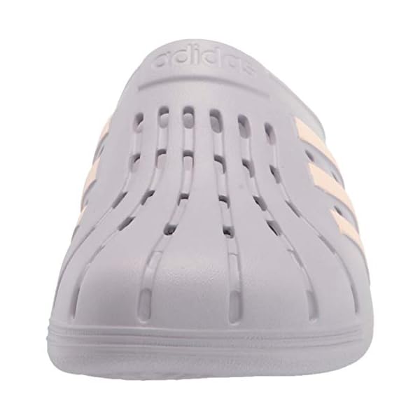 adidas-Unisex-Adult-Adilette-Clog-Slide-Sandal adidas Unisex Adilette Clog Slide Sandal, Glory Grey/Pink Tint/Glory Grey, 5 US Men