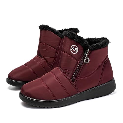 Bottes de neige zippées et imperméables à semelle plate - 2