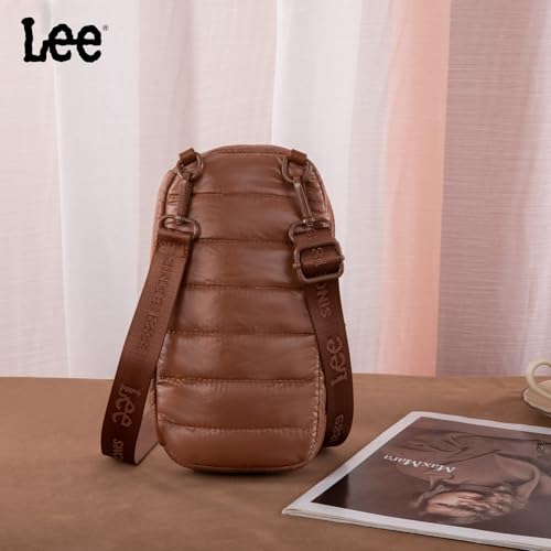 Image of x Lee Dual Wristlet Wallets for Women, Puffer Crossbody Wallets Purse with Phone Pocket & Zipper Closure