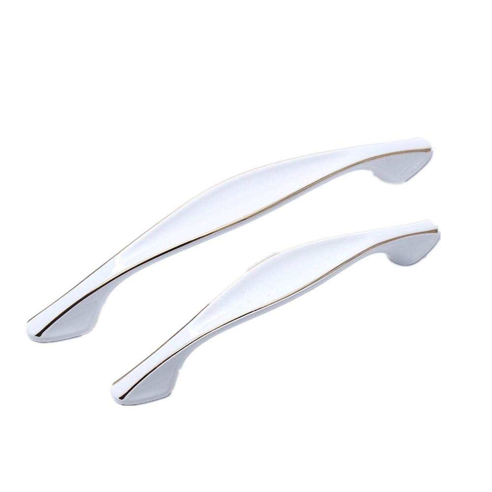Stnyanxd 96 Fuji White Antique Cabinet Drawer Handles 2Pcs Curved Door Handle Solid Base Zinc Alloy Hardware 96 Coffee(96 Fuji White)