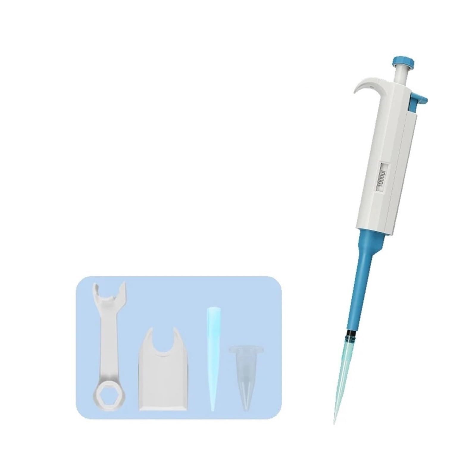Pipeta Pipeta De Laboratorio Monocanal Con Micropipetas Caudal Fijo, Pipetas Volumen Digitales + Puntas para laboratorio(100-1000ul)
