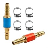 [Zuverlässige Konstruktion] Hergestellt aus robustem Messing, sind diese Rückschlagsicherungen und Edelstahl-Klemmen für dauerhafte Leistung konzipiert und bieten Sicherheit bei Schweiß- und Schneidanwendungen.