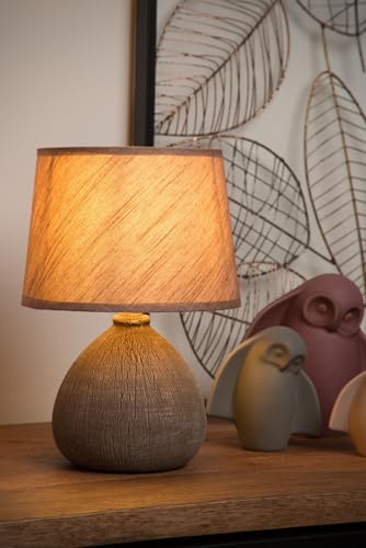 Lucide Lampa stołowa, ceramika, E14, 40 W, brązowa