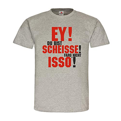 T-shirt humour allemand Ey du bist scheiße pour éviter les conversations ennuyeuses en taille M