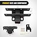 Nilight 2 Inch Rear Bumper Tow Trailer Hitch Receiver Kit Compatible for 2018 2019 2020 2021 2022 2023 2024 2025 Wrangler JL JLU 4 Door and 2 Door Unlimited (Exclude JK Models)