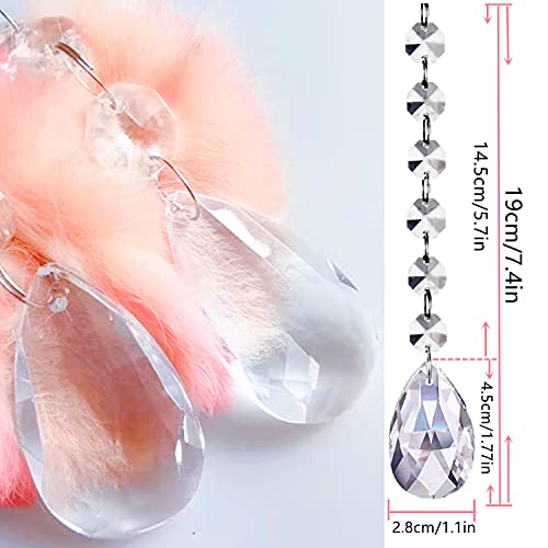 12 Pcs Acrylic Teardrop Crystal Chandelier, Clear Chandelier Pendants Parts Beads, Garland Hanging Beaded Curtains, Great For Wedding, Home, Table Party Decoration #TOP1