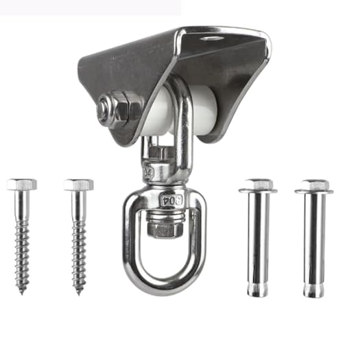 VGGBNG Hammock Hooks?Swing Hooks Heavy Duty? Swing Hook Stainless Steel Heavy Duty Swing Hangers 360° Swivel Swing Hooks Swing Hardware for Hammock Chair