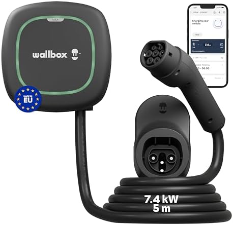 Wallbox Pulsar Max, Cargador para Vehículo Eléctrico (7.4kW, Type...
