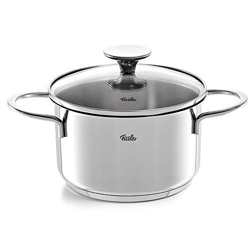 Foto von Fissler Copenhagen/Edelstahl-Topfset, 5-teilig, Kochtopf-Set, Töpfe mit Glas-Deckel (3 Kochtöpfe, 1 Bratentopf, 1 Stielkasserolle-deckellos) - Induktion