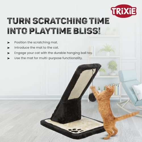 Image of TRIXIE Cat Scratching Board Cardboard Scratcher for Cats with Catnip Fun (Scratching Board on a Roll)