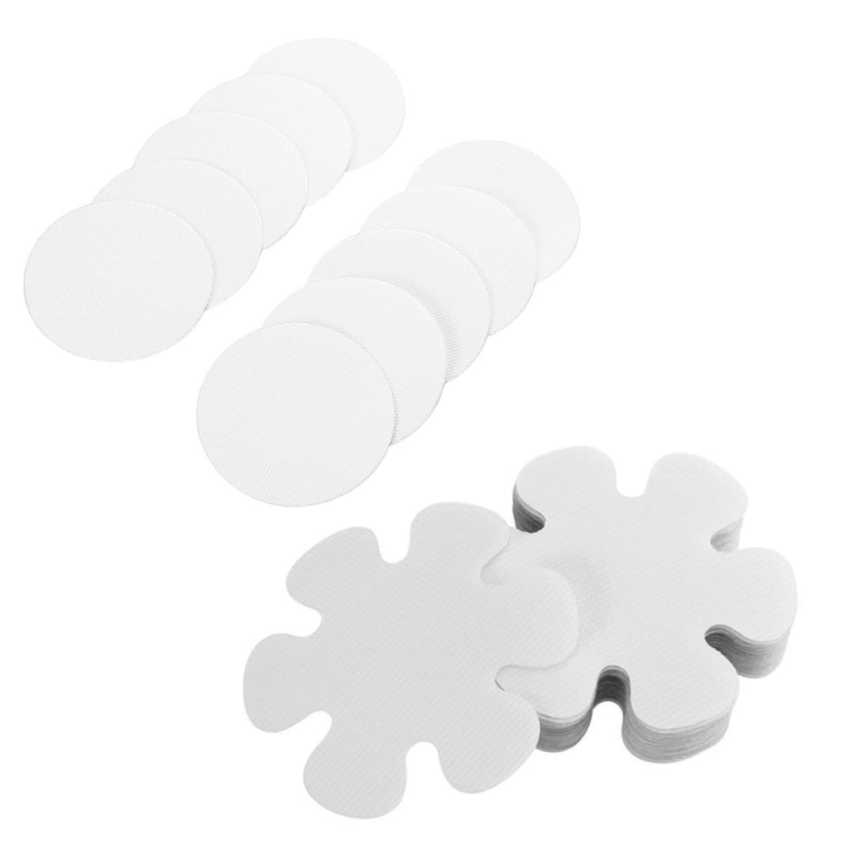 KONTONTY 20Pcs Slip Bathtub Stickers Self Adhesive Round Flower Decals for Bathroom Tiles Glass Ceramics Safe Non Skid Tub Pasters for Bath Safety