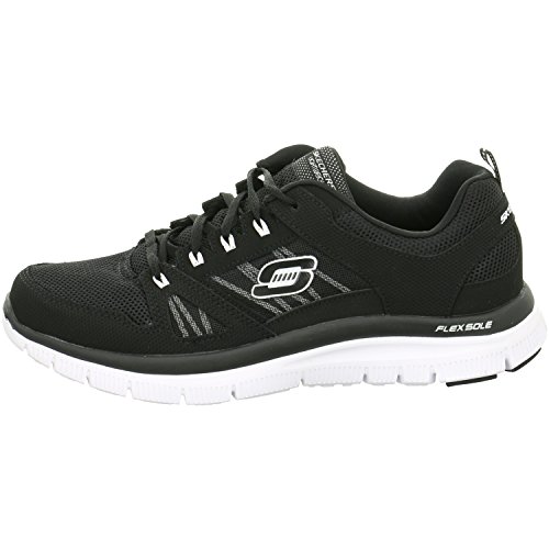Skechers Flex Advantage, Zapatillas Hombre, Black/White, 45 EU