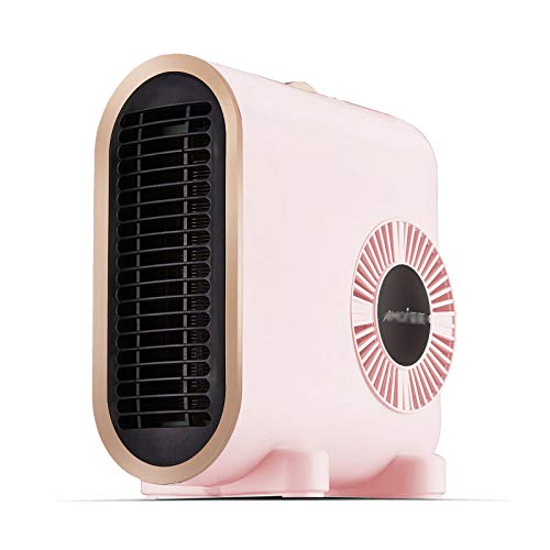Calefactor electrico,Calentador eléctrico,calentador de ventilador portátil para el hogar,temperatura ajustable,2 configuraciones de calefacción,ventilador de calentamiento rápido oficinas,Rosado Cover