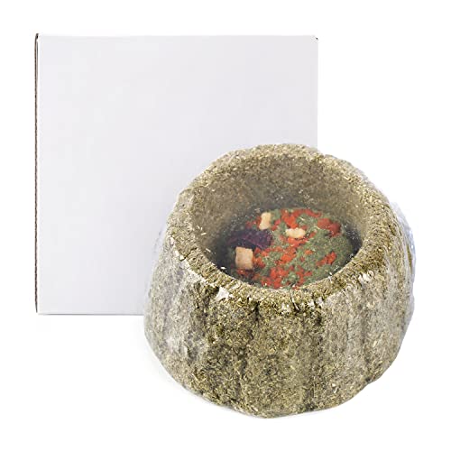 Abizoo Natural Timothy Hay Chew Bowl For Rabbits,Chinchilla Food Guinea Gig Food Rabbit Treats Handmade,Bunny Toys Rabbit Toys For Teeth,Chew Toys For Rabbits Guinea Pig Hamster #TOP5