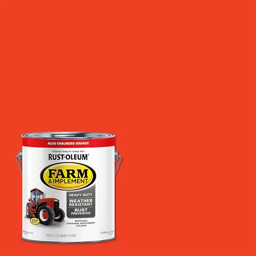 Image of Rust-Oleum 280176 Farm & Implement Enamel Paint, Gallon, Allis Chalmers Orange