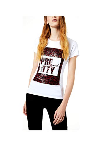 Liu Jo T-Shirt Donna Bianco top col rond coton mode femme