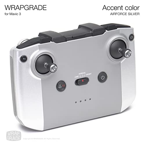 Image of WRAPGRADE Partial Skin Stickers for DJI Mavic 3 / Mavic 3 Classic Accent Color (AIRFORCE SILVER)