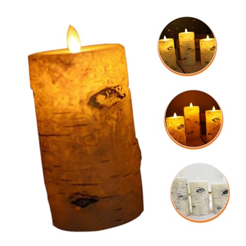 Velas LED sin llama con textura delicada Toddmomy de material plastico 5