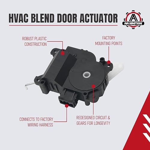 Image of HVAC Air Blend Door Actuator - Replaces 79160S0XA01, 604-946, 604946 - Compatible with Acura and Honda - 2002-2006 MDX, 1999-2004 Odyssey, 2003-2008 Pilot - Heater Air Blend Door Actuator