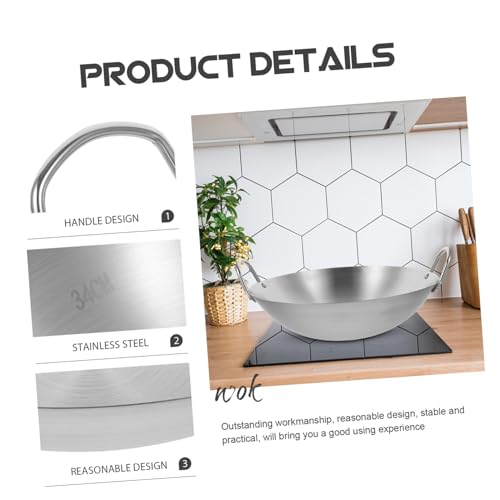 Wok SECFOU de acero inoxidable para cocinas eléctricas y gas miniatura 3