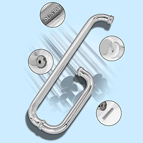 Manijas de puerta de ducha para puerta de vidrio sin holguras 7