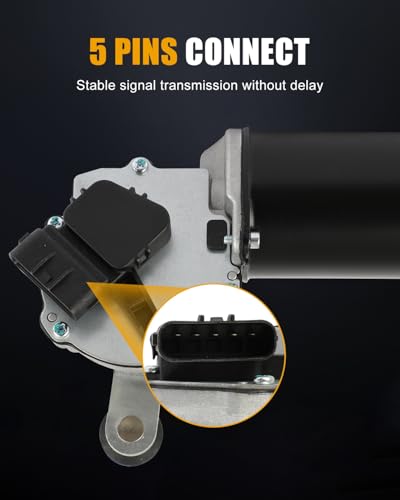 Image of ROADFAR Front Windshield Wiper Motor for Chevrolet for Corvette 2005-2013 | For Cadillac For XLR 2004-2009|For Corvette 2005-2013|For Toyota For Sienna 1998-2003|Replace 12335959|8511008010|5 Pins