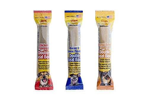 Ultra-Chewy-Double-Treat-Bones-Favorites-Dog-Treats-Made-in-The-USA-Healthy-Treats-Easy-to-Digest-Promotes-Dental-Health-Assorted-Flavors-1-Pack9-Bones-Per-Pack