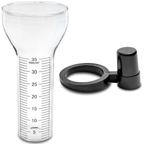 Regenmesser Ersatzglas 35 mm/qm für Frosch, Rabe und Maus inkl. Halterung Niederschlagsmesser Glas Wassermengenmesser
