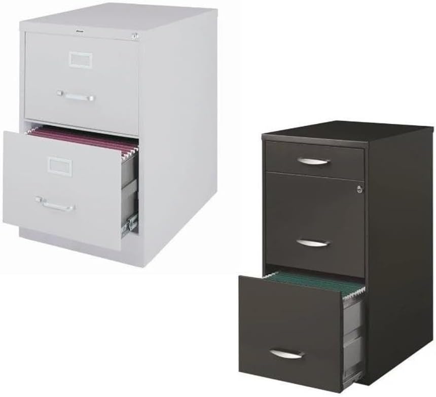 Home Square (Value Pack) 2 Drawer File Cabinet and 3 Drawer File Cabinet Set