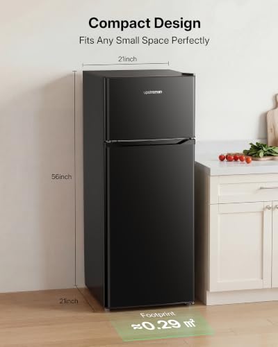 Upstreman 7.7 Cu.Ft. Double Door Fridge