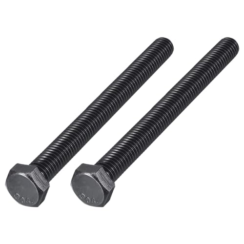 Image of METALLIXITY Hex Head Bolts (1 /2-13 x 5-1 /2 inch) 2Pcs, 304 Stainless Steel 18-8, Fully Threaded, External Hex Drive, Hex Head Screw Bolt, Black Oxide
