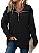 onlypuff Black Drop Shoulder Sweatshirts Womens Oversized Hoodies Pullover Tops Casual Comfy Fall Fashion Tunic with Pockets L