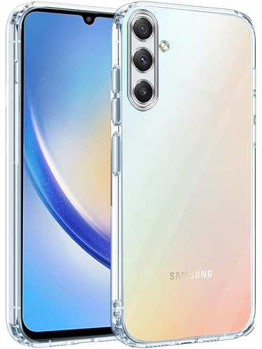 Image of Jkobi Silicone Back Cover Case for Samsung Galaxy A34 5G (Clear Shockproof Case with Camera Protection | Soft and Flexible | Transparent)