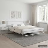 Gecheer Giroletto, in metallo bianco, 140x200 cm, per camera da letto moderna