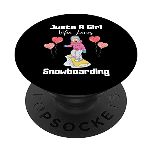 Just A Girl Who Love Snowboard Lindo amante del snowboard PopSockets PopGrip Intercambiable Cover