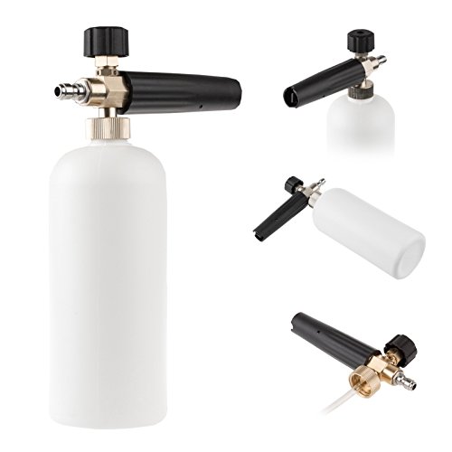 Canhão de espuma ajustável ONEVER para lavagem profissional de carro, 1 litro garrafa de espuma de n