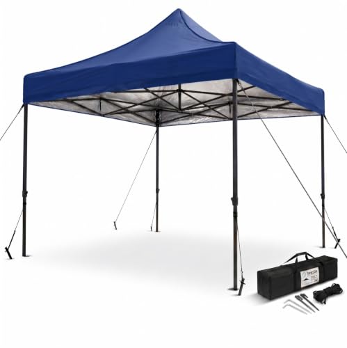Tenda De Praia Gazebo Sanfonada 3x3 Metros Dobrável - Barraca Camping Articulada com Sivercoating e FPS100% - Cor Azul (3X3)