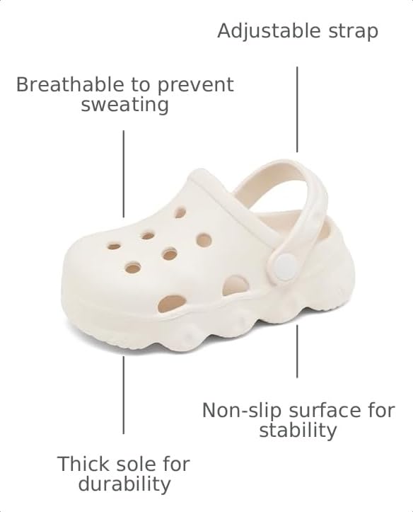 Image of INMINPIN Kids Cute Clogs Cartoon Garden Shoes Boys Girls Slides Slippers Indoor Outdoor Children Water Shower Beach Pool Sandals