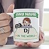 MUGFFINS Personalised Mug for DJ Woman - in English - Best in The World - Kawaii - Funny Custom Gift for Colleagues - Ceramic 11oz Mug #3