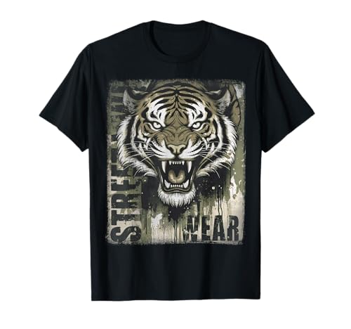 Tigerfan, Raubkatze - Streetwear, Tattoo-Streetart Design T-Shirt