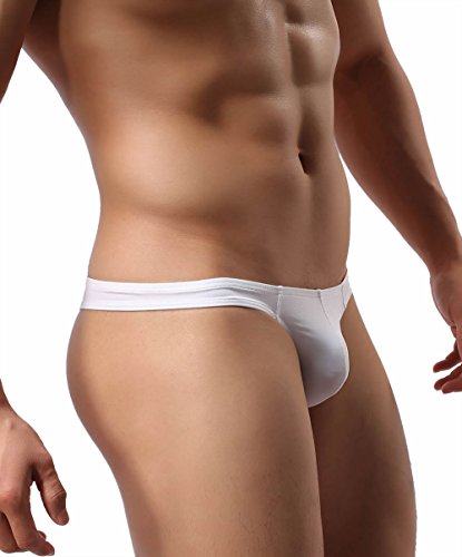 Contracted Thong Shapewear G-string For Men Sexy Underwear T-back B1143 (XL / 32'', SkyBlue/White/DarkBlue)3