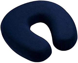 Eleery U Shaped Memory Foam Pillow Neck Support Headrest Cushion Air Flight Car Travel (Black)